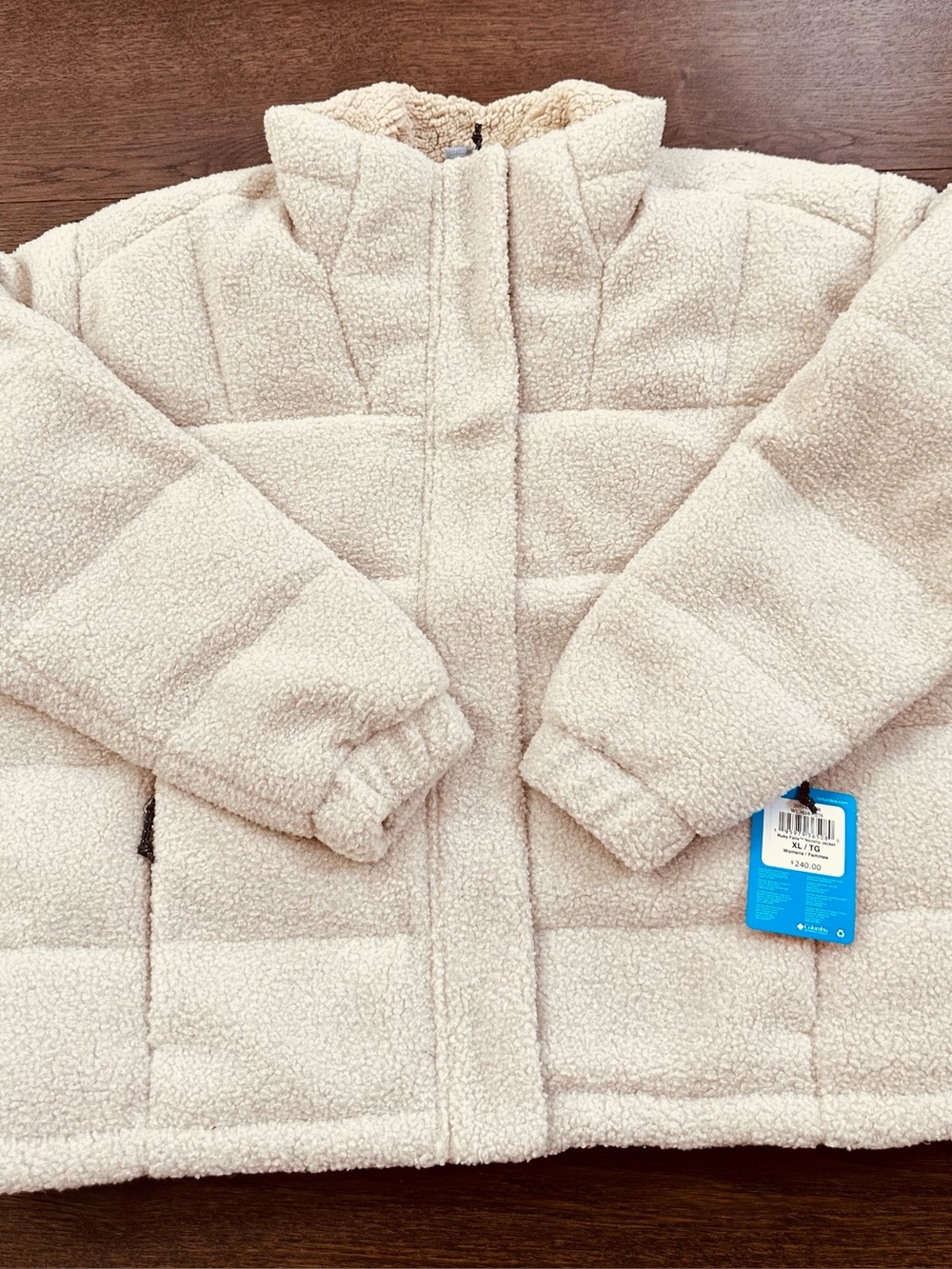 Columbia Winter Cream Sherpa Responsible Down Winter Woman’s L Jacket